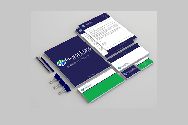 complete stationary mockup