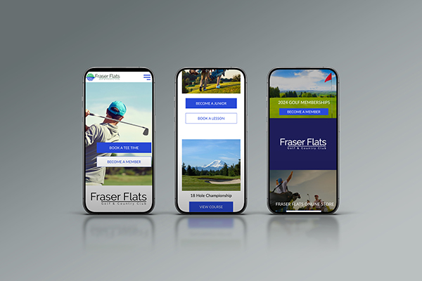 mobile website mockup